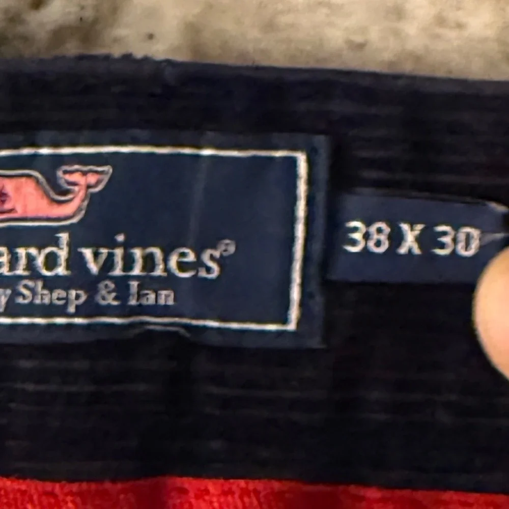 Vineyard Vines Men's Classic Corduroy‎ Pants Navy Blue Size 38x30 Straight Fit